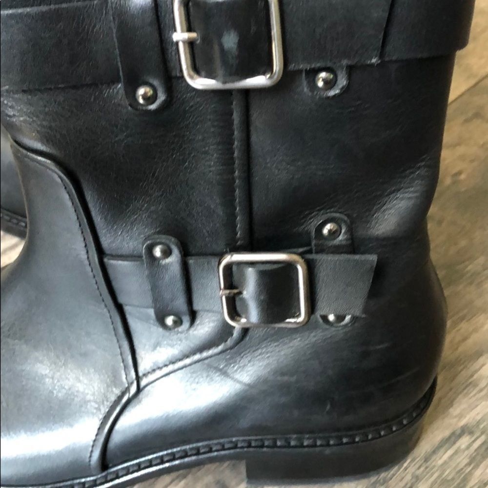 new
Aquatalia Brennen Black Leather Moto Boots - Picture 4 of 6